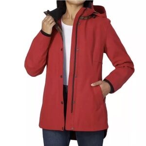 Pendleton Rain Coat Hideaway Hood Flap Pockets
